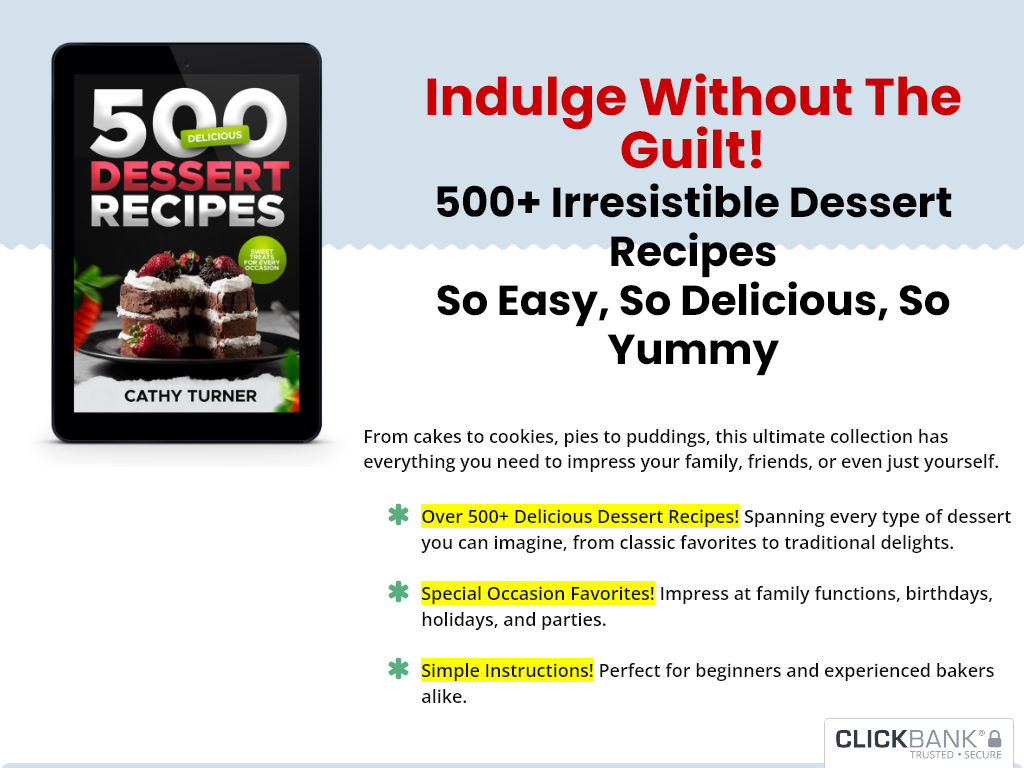 500 Mouthwatering Dessert Recipes Review