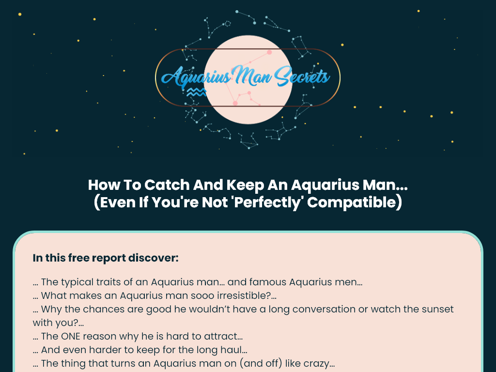 Aquarius Man Secrets Review