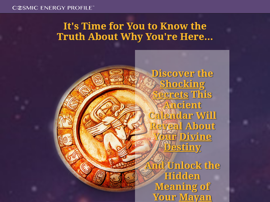 Cosmic Energy Profile Review