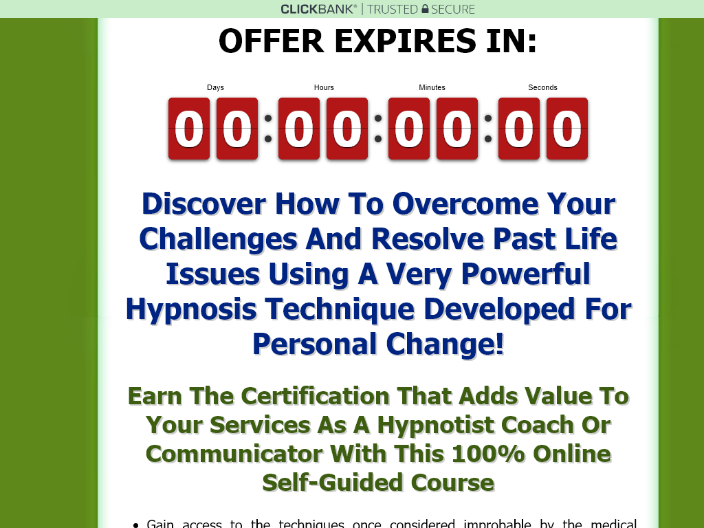 Past Life Regression Hypnosis Certification Review